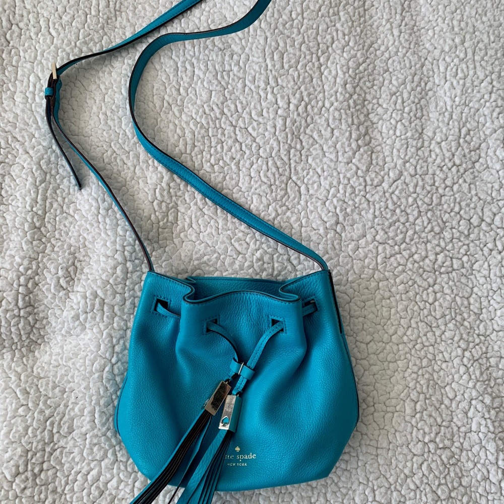 Kate Spade ♠️ Bucket Crossbody Purse Teal